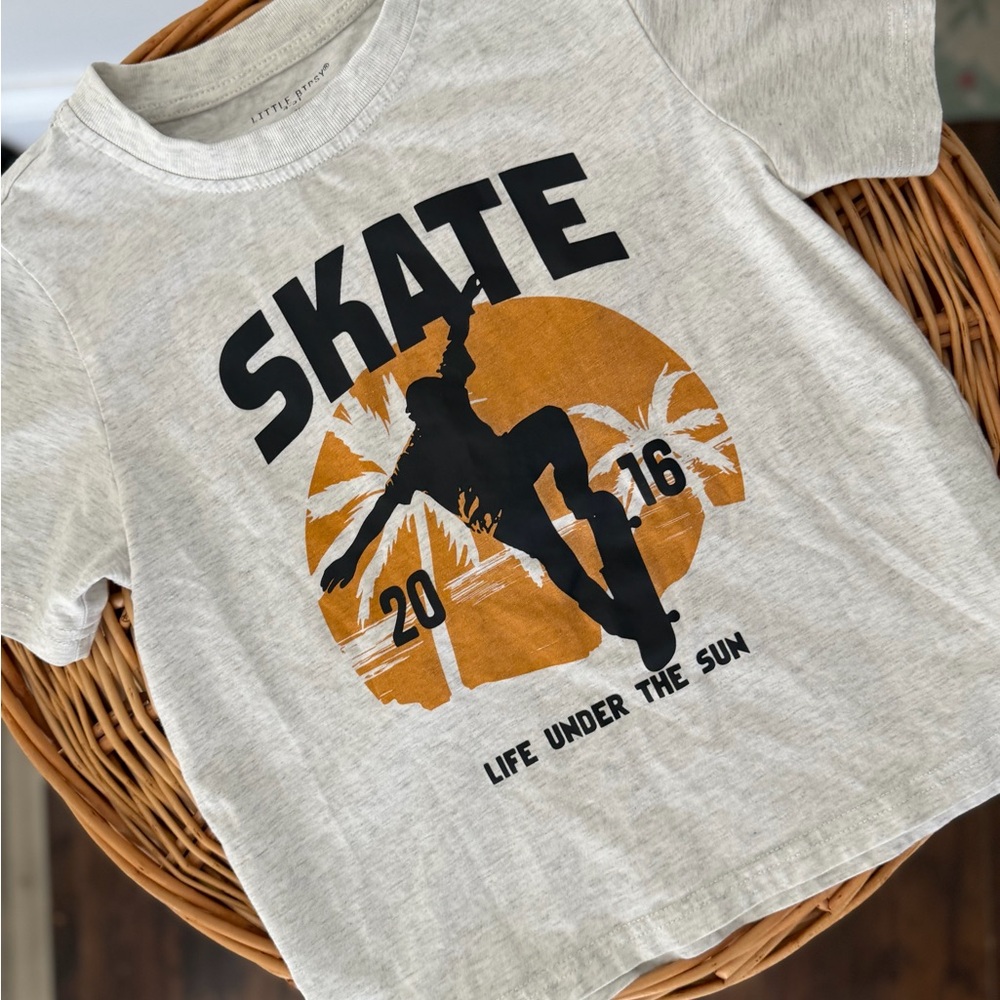 Little Bipsy Skate Graphic T-Shirt